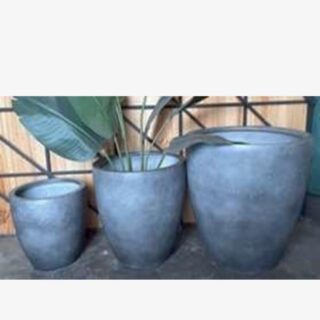 Fiber Poly Pot Silver 1