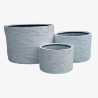 Fiber Poly Pot off white