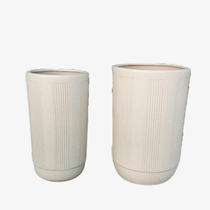 Off White Ceramic Pot