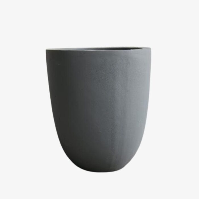 Tall Grey Fiber Pot