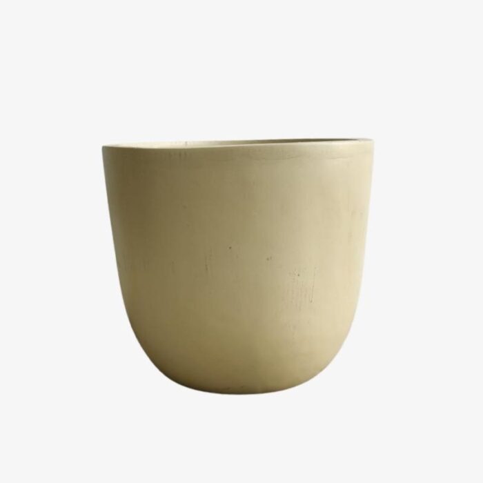 Yellow Fiber Poly Pot Round