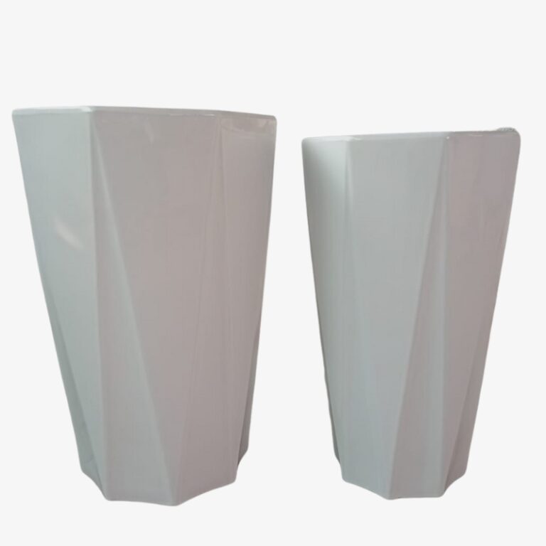 Tall White Planter Ceramic Pots Ceramic Planters Halaplants.ae